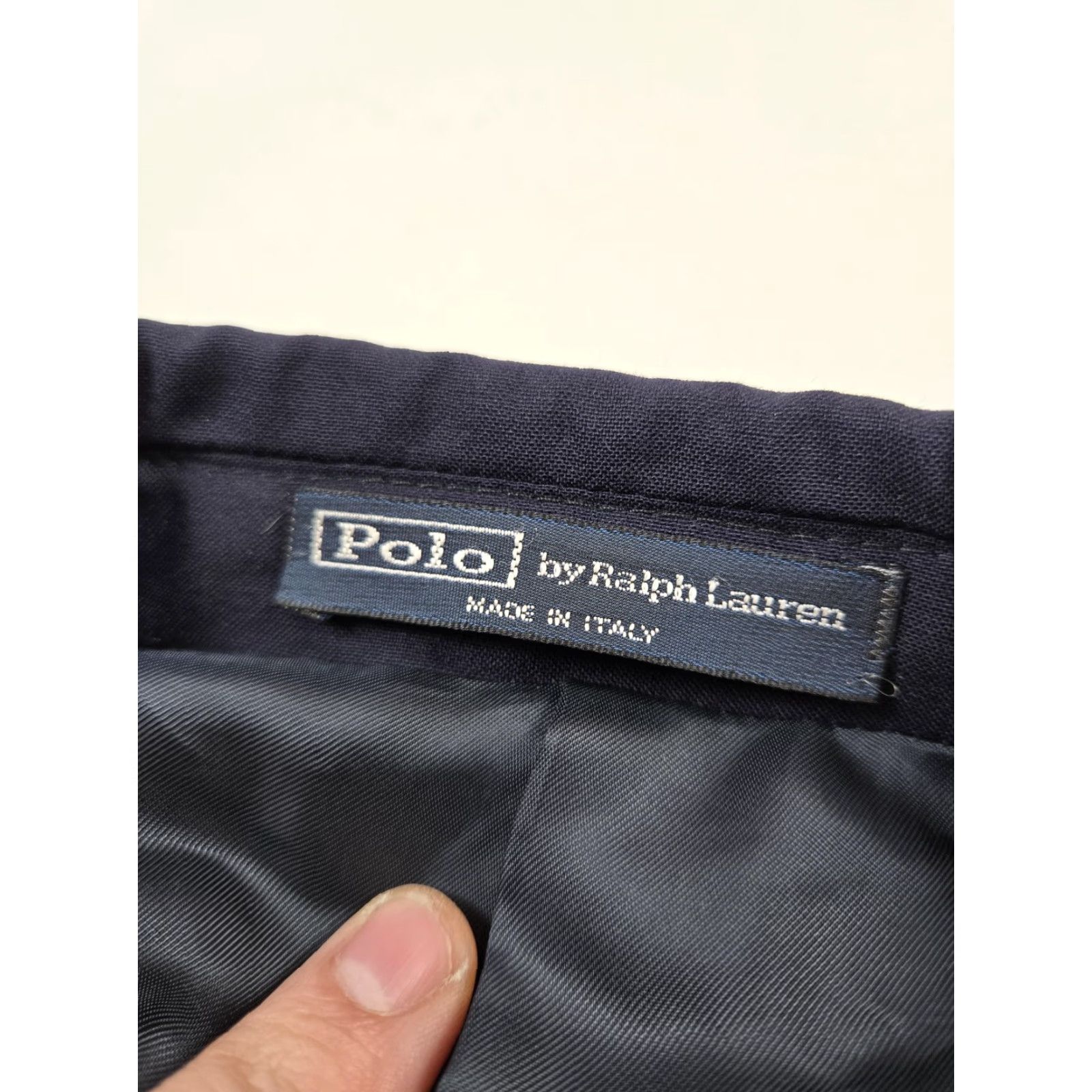 Polo Ralph Lauren Polo Ralph Lauren Sport Coat Jacket Mens 42R Navy Wool Made In Italy Blazer Notch Lapel Three-Button Front Used Size US XL / EU 56 / 4 - 7 Thumbnail