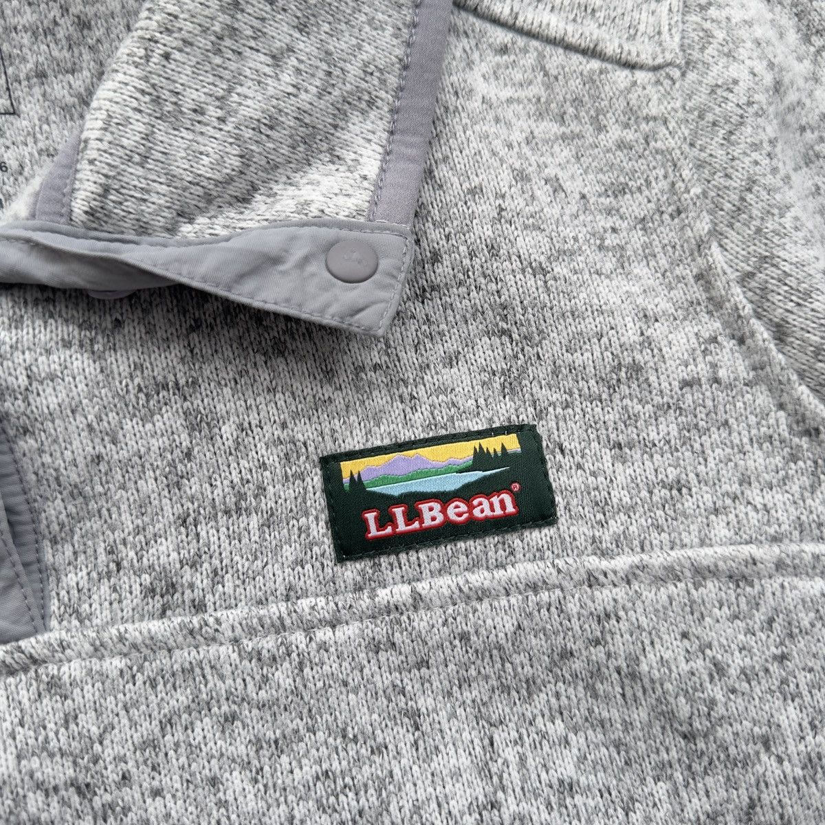 L.L. Bean L.L.BEAN FLEECE SNAP PULLOVER HEATHER GREY OUTDOOR Size US L / EU 52-54 / 3 - 4 Thumbnail