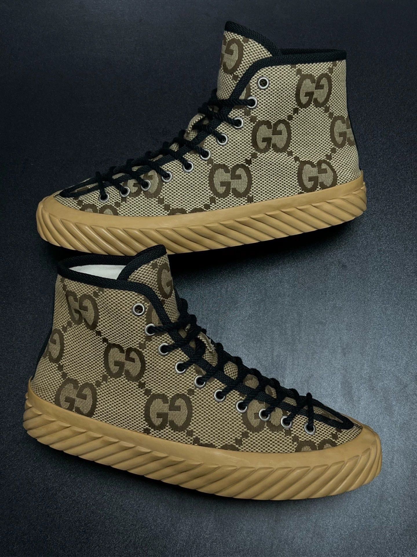 Gucci gucci high-top sneakers in beige color Size US 8 / EU 41 - 5 Thumbnail
