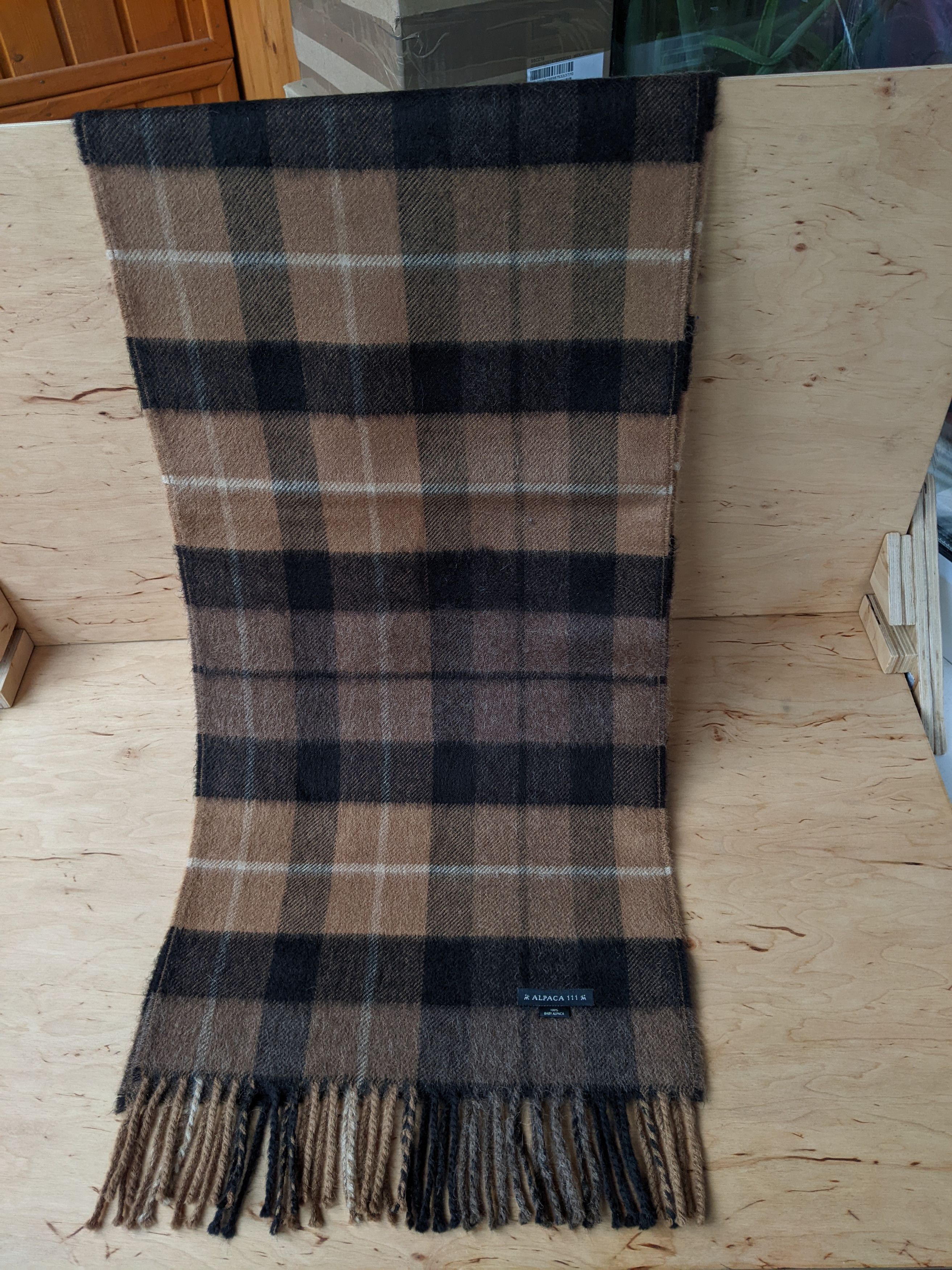 Vintage Alpaca11 Wool Plaid Scarf Barbour Burberry Polo Ralph Lauren Size ONE SIZE - 4 Thumbnail