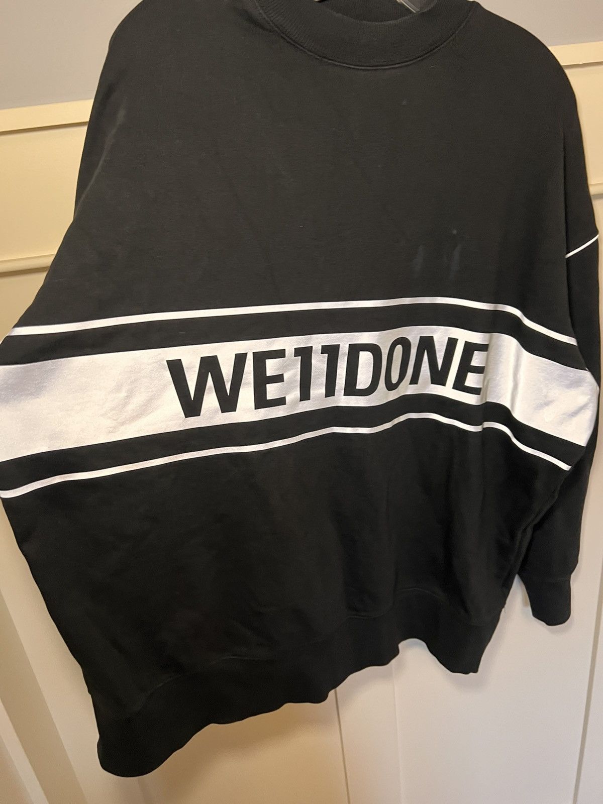 WE11DONE WE11DONE reflective logo oversized crewneck sweatshirt Size US XXL / EU 58 / 5 - 5 Thumbnail