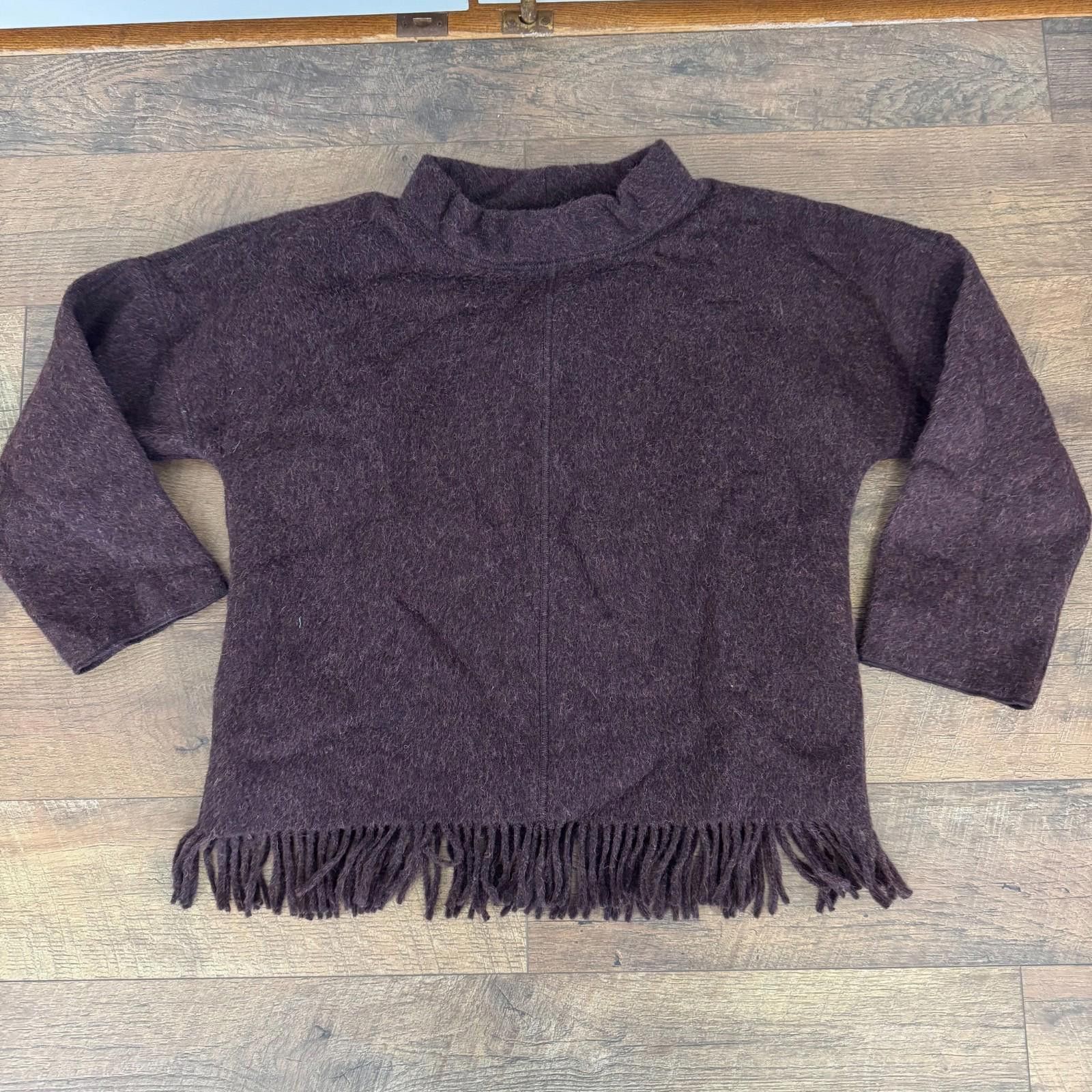 J.Crew Vintage J. Crew Wool Sweater Maroon/Purple Pullover Sz MED Size M / US 6-8 / IT 42-44 - 1 Thumbnail