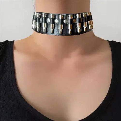 Leather Akahori x Genji PU Leather Bullet Collar Size ONE SIZE - 5 Thumbnail