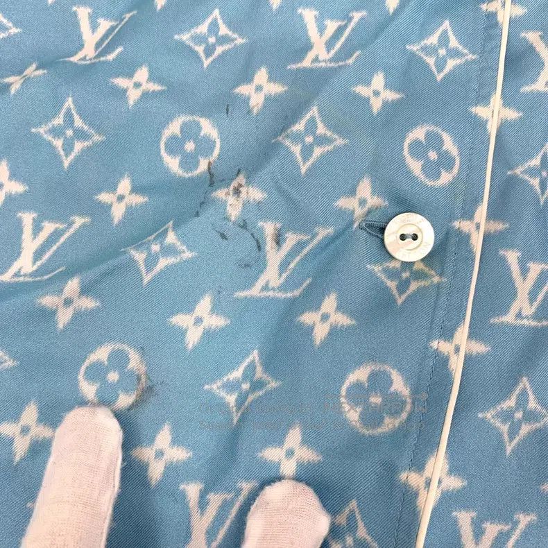 Louis Vuitton Louis Vuitton Light blue presbyopic full print mulberry si Size XS / US 0-2 / IT 36-38 - 8 Thumbnail
