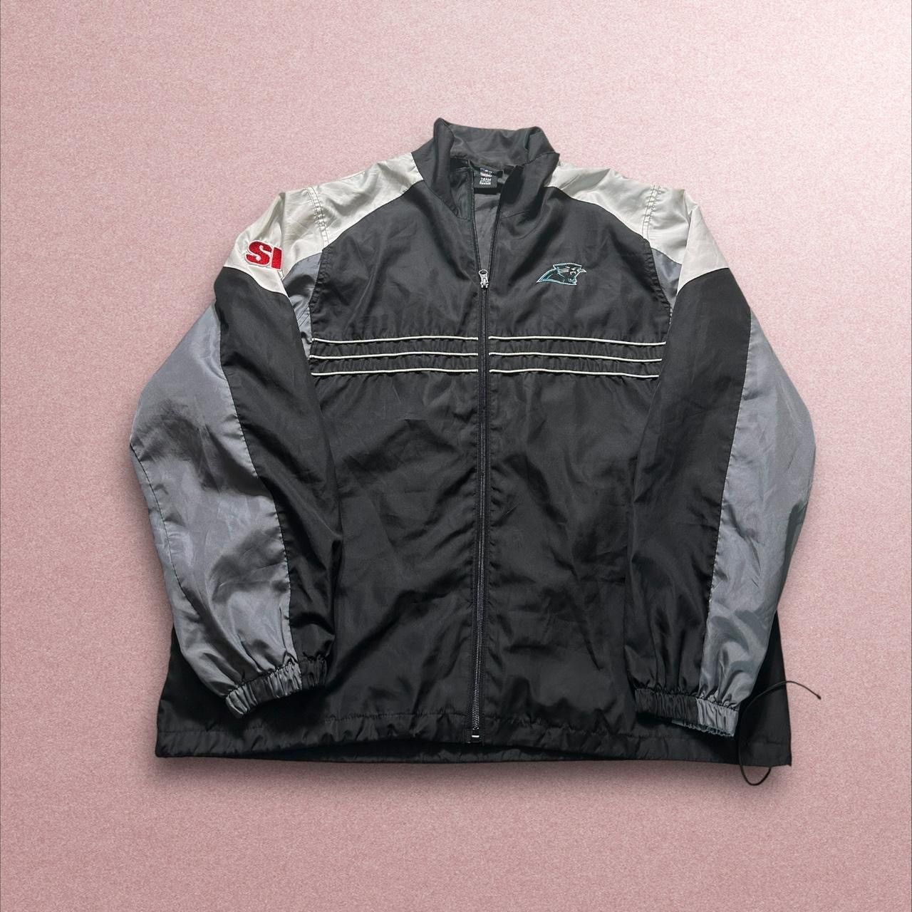 Reebok Vtg Carolina Panthers Jacket Mens Large Black Grey NFL 90s Size US L / EU 52-54 / 3 - 1 Thumbnail
