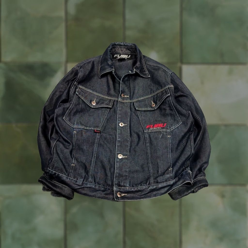 Fubu VINTAGE FUBU Denim Jacket Main Selling Point Indigo Blue Y2K Logo Collection Mens L Blue 90s Hip Hop Jacket Size US L / EU 52-54 / 3 - 1 Thumbnail