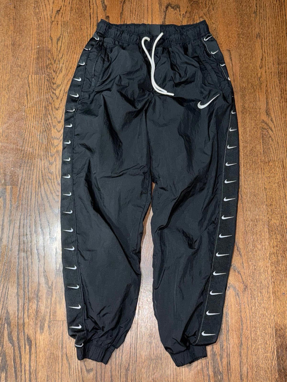 Nike NIKE Bottom Sz M Nylon BLK CD0422-010 SWOOSH WOVEN PANTS