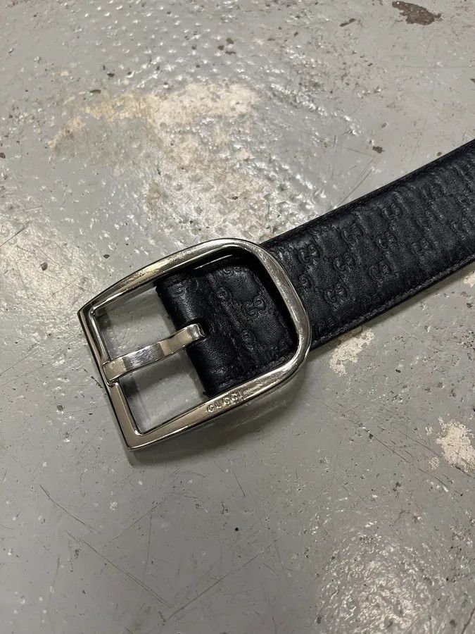 Gucci Gucci Navy Propaganda Leather Belt Size ONE SIZE - 7 Thumbnail