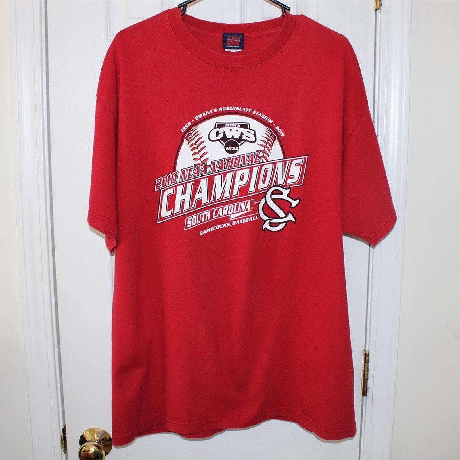 Vintage Vintage Red 2000's Step Ahead NCCA Baseball Graphic Tee Size US XL / EU 56 / 4 - 5 Thumbnail