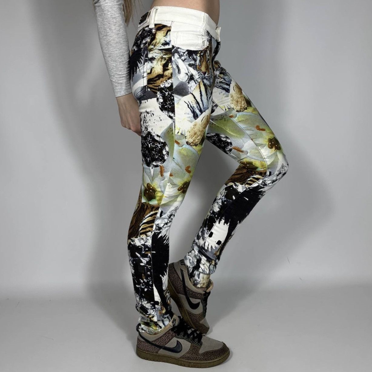 Philipp Plein Vintage Y2K Philipp Plein Tiger Animal Jeans Luxury Style Size 28" / US 6 / IT 42 - 2 Thumbnail