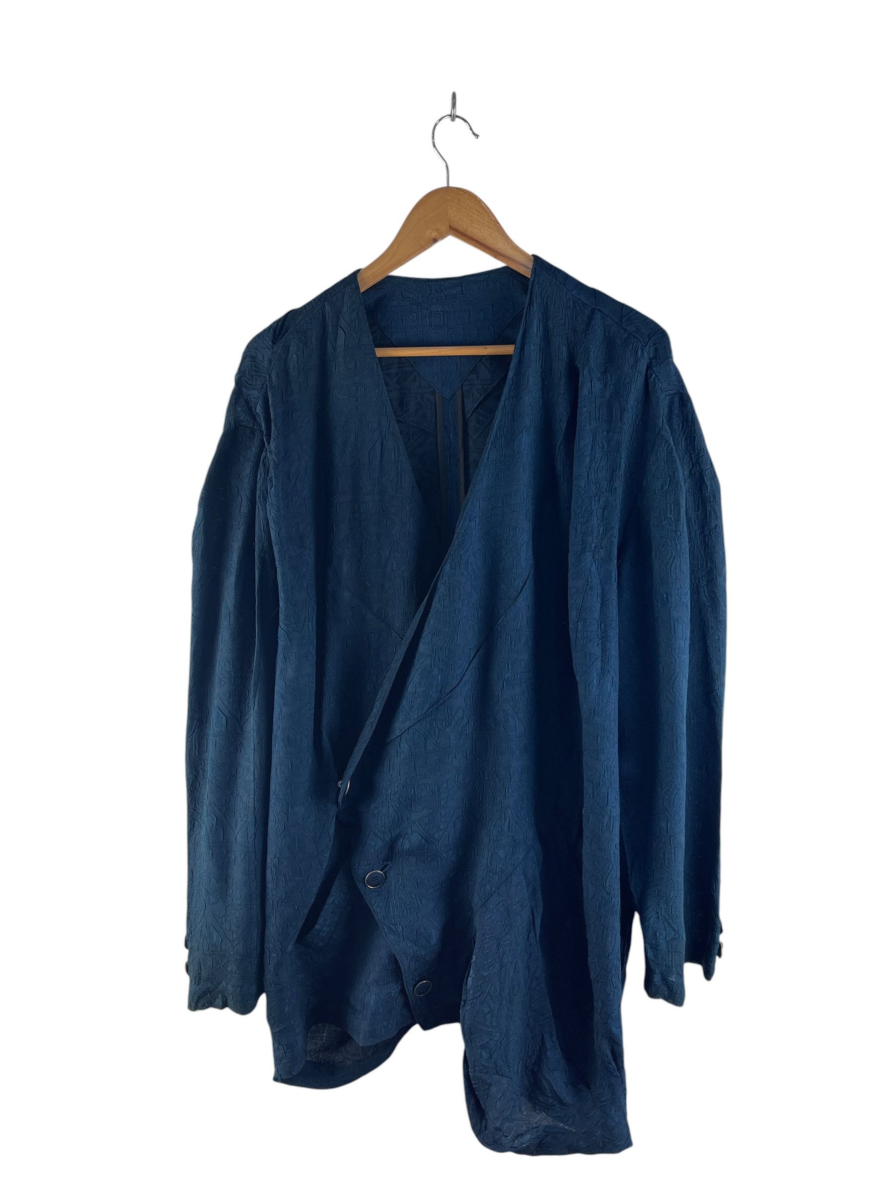 Japanese Brand Vintage Arrston Volaju by Kohshin Satoh Wrap Jacket Teal Size US L / EU 52-54 / 3 - 2 Thumbnail