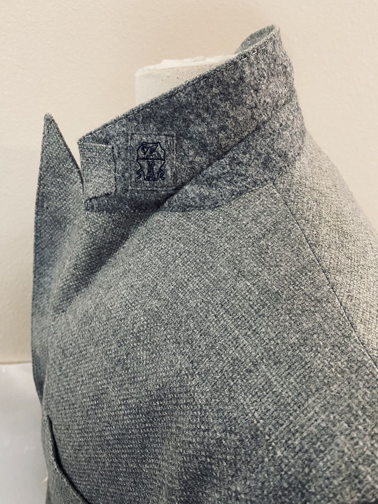 Brunello Cucinelli Brunello Cucinelli 🇮🇹 grey wool/cashmere logo blazer 52 NEW Size 42R - 11 Thumbnail