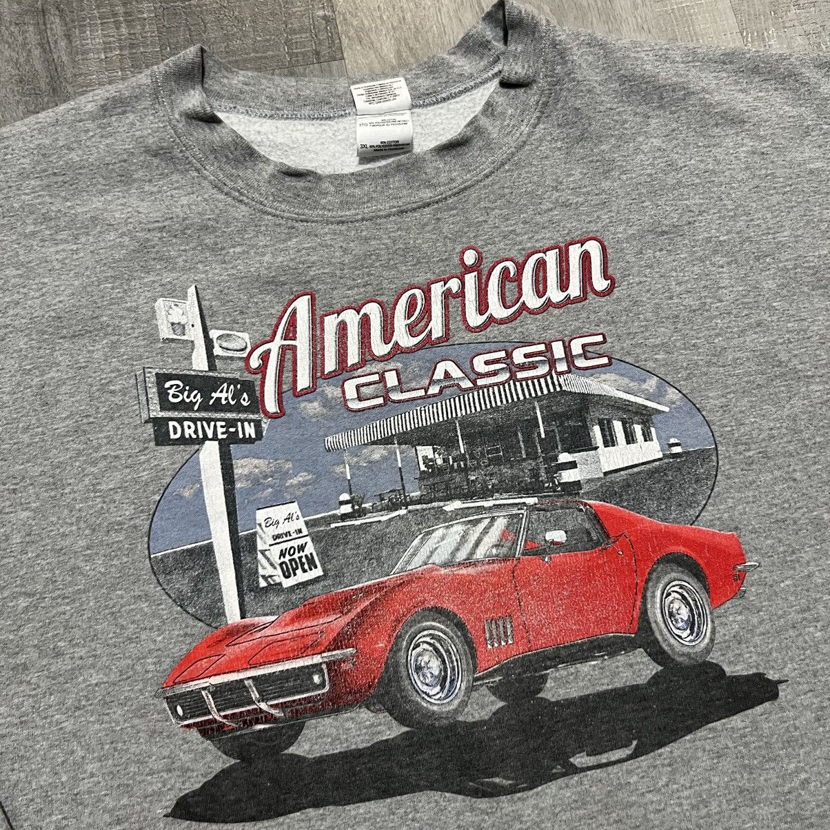 Gildan VTG American Classic Grey 1975 Stingray Corvette Sweatshirt Size US XXL / EU 58 / 5 - 2 Thumbnail