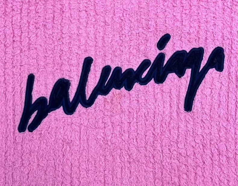 Balenciaga Balenciaga Cherry Blossom Pink Cursive Embroidered Letter Size S / US 4 / IT 40 - 4 Thumbnail