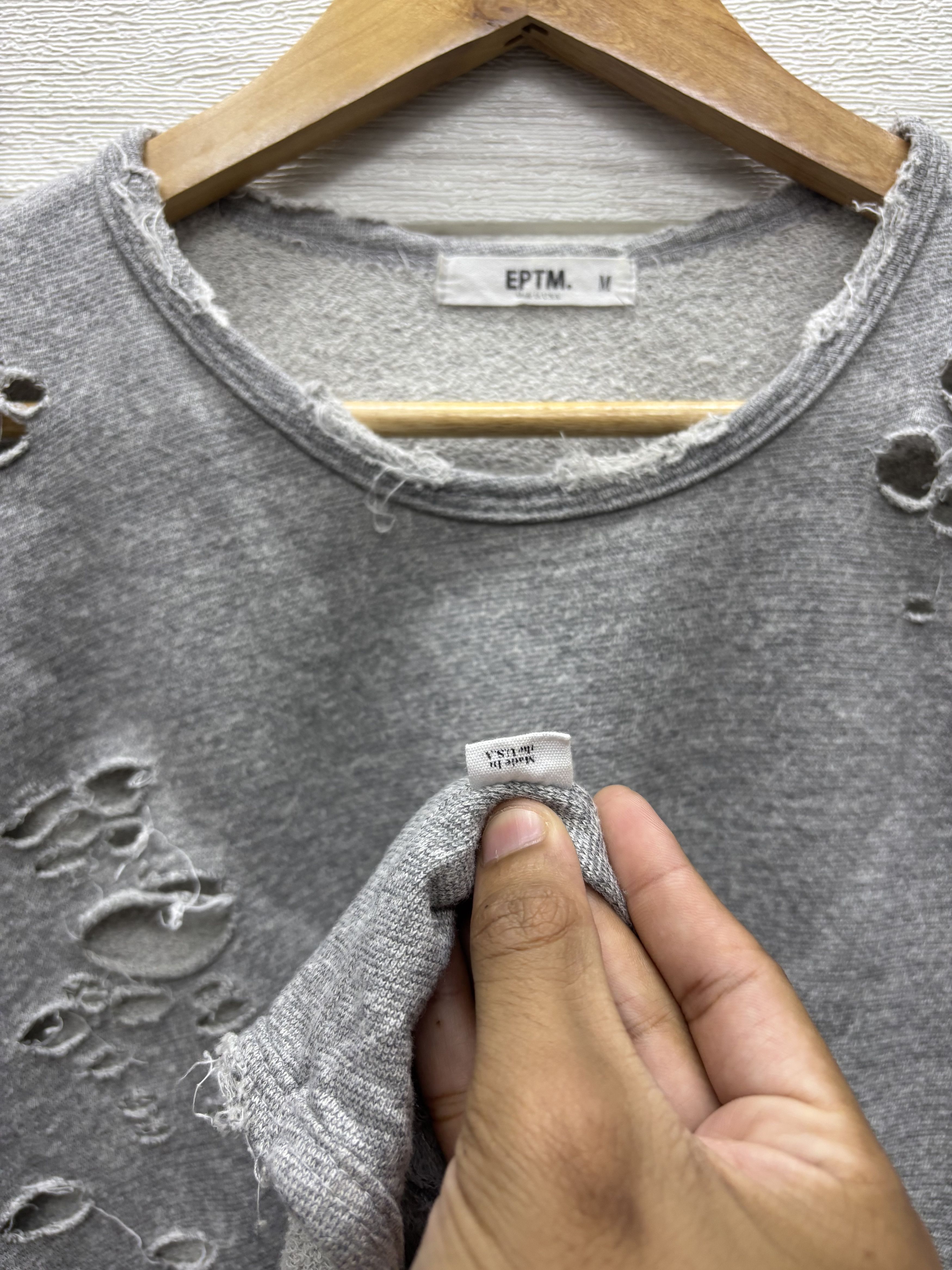 Helmut Lang EPTM PUNK DISTRESSED BULLET HOLES SHIRT Size US M / EU 48-50 / 2 - 8 Thumbnail
