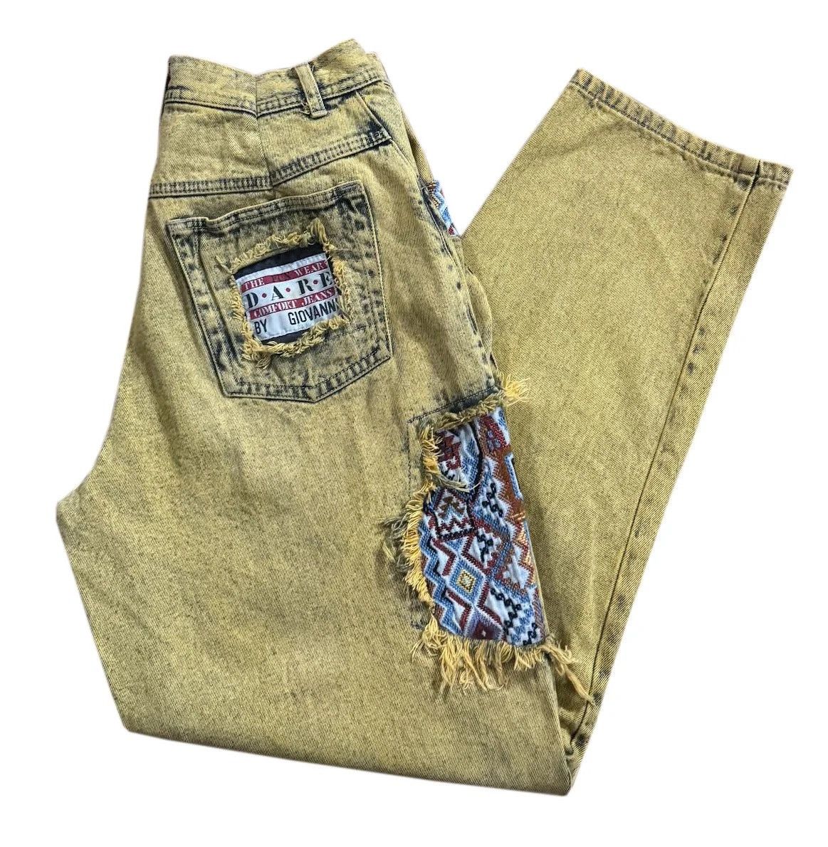 Vintage Vintage D.A.R.E By Giovanni Yellow Jeans (Size 32, Size US 32 / EU 48 - 1 Thumbnail