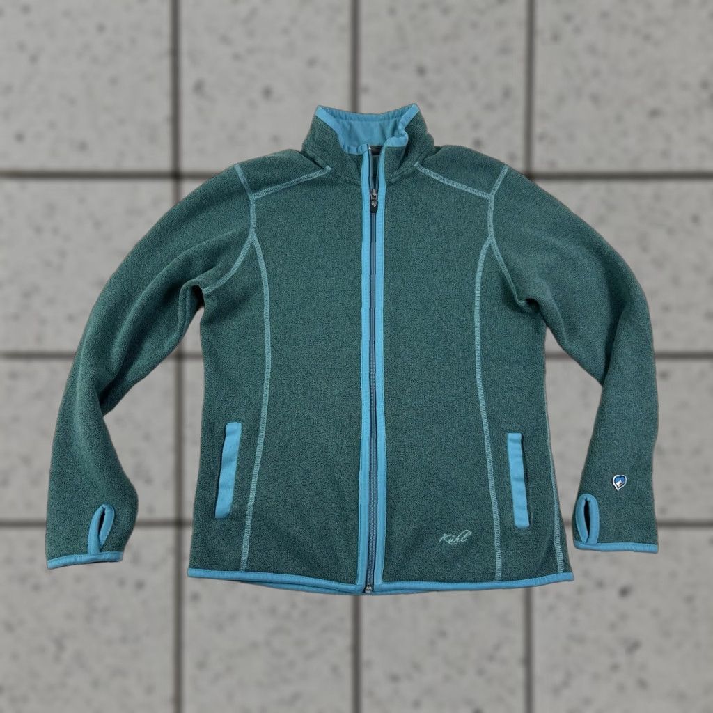 Vintage Kuhl Jacket Fleece Full Zip Women Size S Green Outdoor Size S / US 4 / IT 40 - 1 Thumbnail