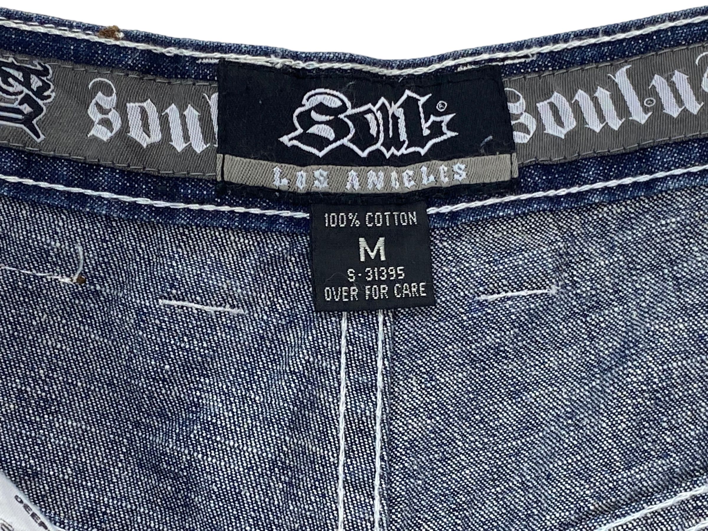 Japanese Brand La Soul Baggy Jeans Carpenter Hip Hop Jeans Size US 34 / EU 50 - 10 Thumbnail