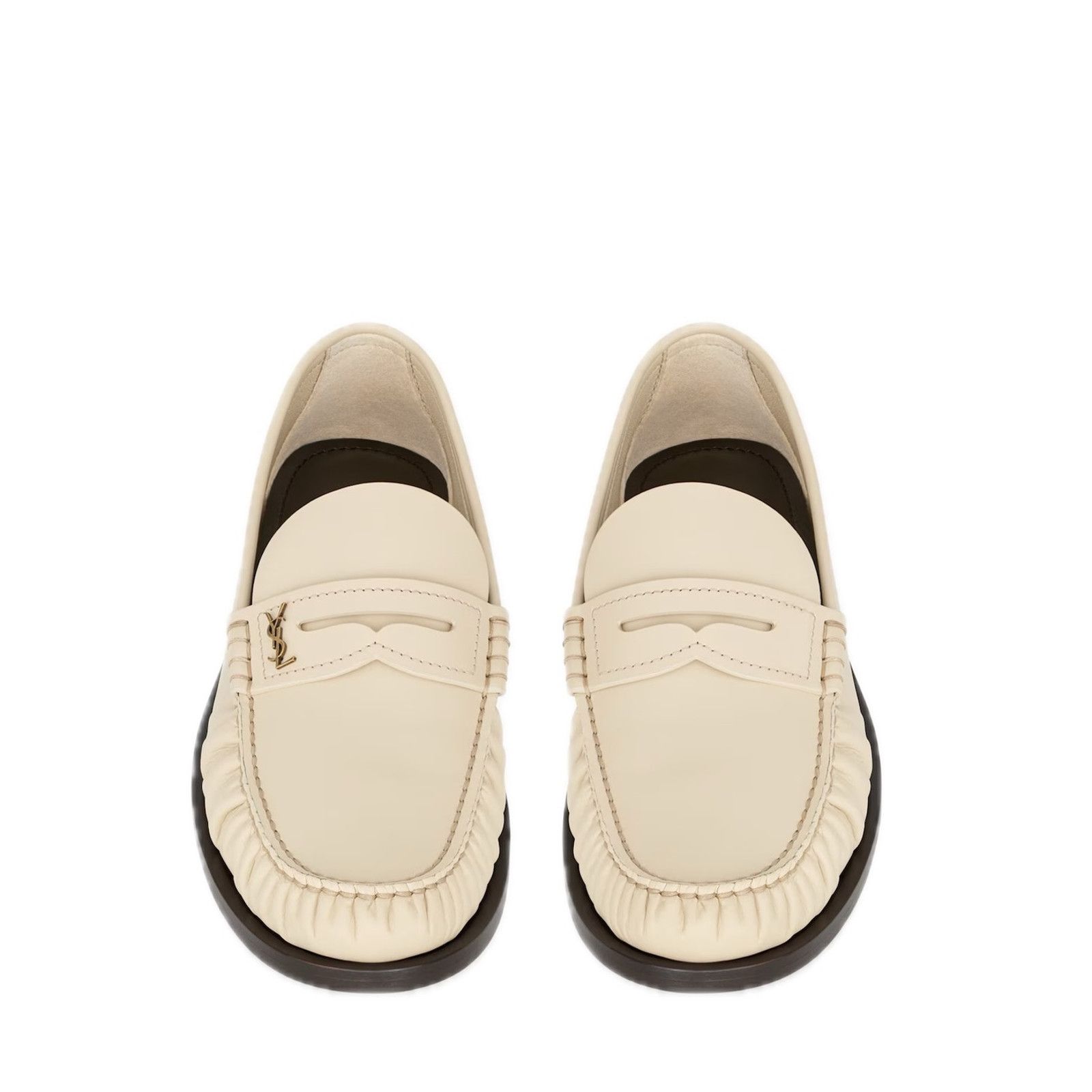 Saint Laurent Paris Saint Laurent YSL Logo Plaque Leather Penny Loafers 37.5 Size US 7.5 / IT 37.5 - 2 Thumbnail