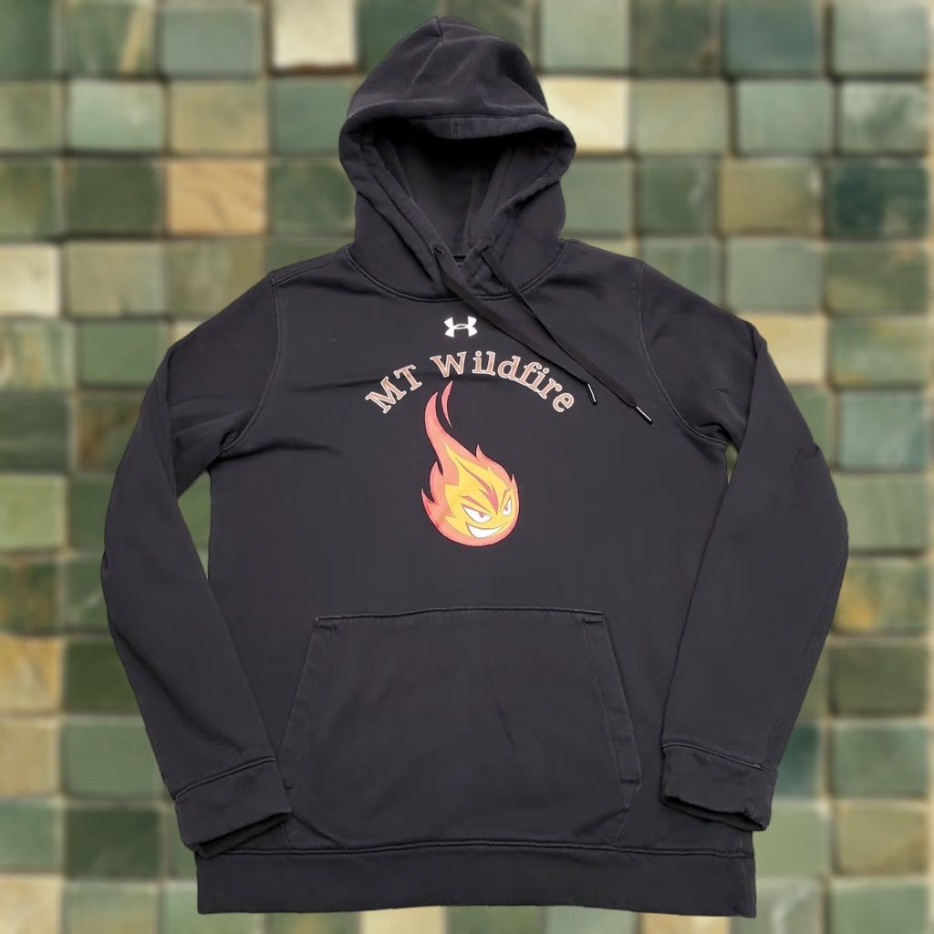 Under Armour VINTAGE Wildland Fire Fighter Hoodie Mens Small Black Hooded Sweatshirt Montana Hotshot Size US S / EU 44-46 / 1 - 1 Thumbnail