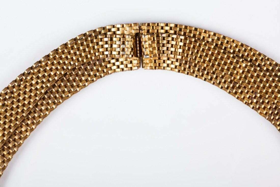 Designer Woven Brass Mesh Necklace and Bracelet Set Size ONE SIZE - 3 Thumbnail