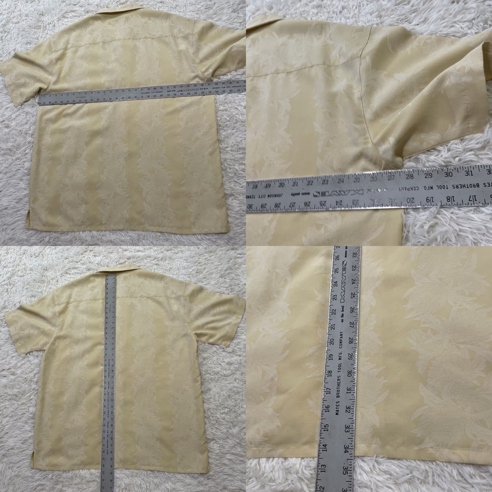 Vintage VINTAGE Montique Hawaiian Shirt Men 2XL Relax Floral Stripe Yellow Regency Aloha XXL Shirt Size US XXL / EU 58 / 5 - 8 Thumbnail