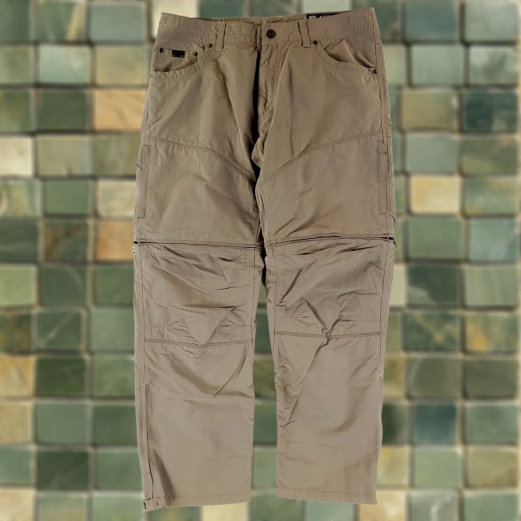 Olive Kuhl Pants Liberator Convertible Stealth Olive Brown Mens 36x30 Pants Regular Men Brown 30 Inseam Casual Convertible Mens Brown 36 30 Size US 36 / EU 52 - 1 Thumbnail