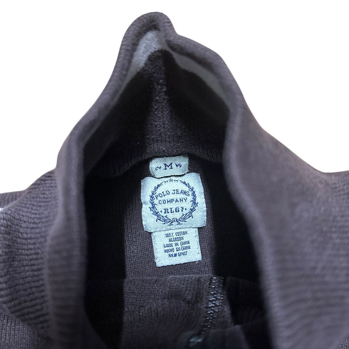 Polo Ralph Lauren × Vintage Vintage 90s Polo Jeans Brown Quarter Zip Sweatshirt Size M / US 6-8 / IT 42-44 - 7 Thumbnail