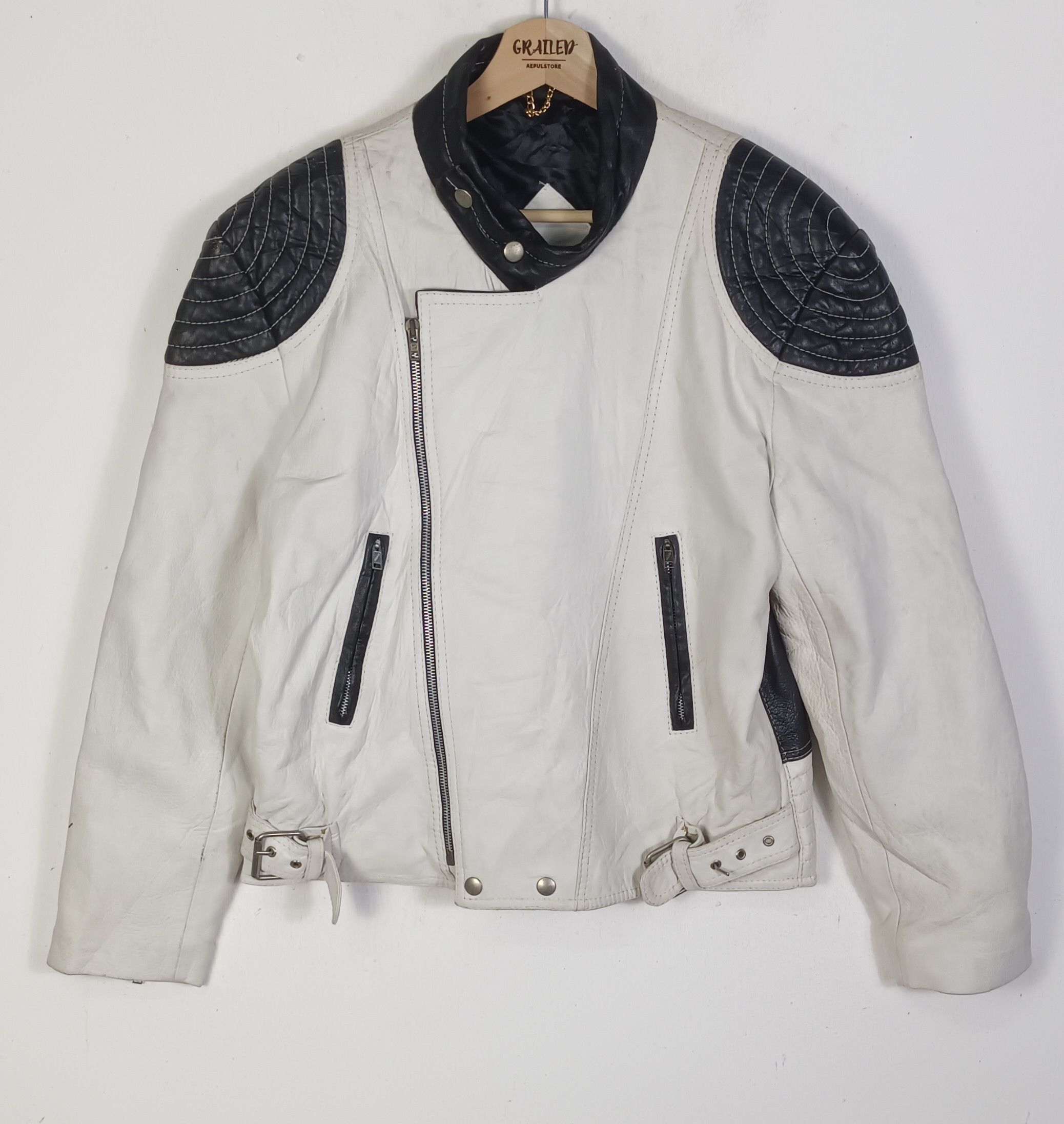 Designer RAMIHILO Biker Leather Jacket Spain Designer Size US M / EU 48-50 / 2 - 2 Thumbnail