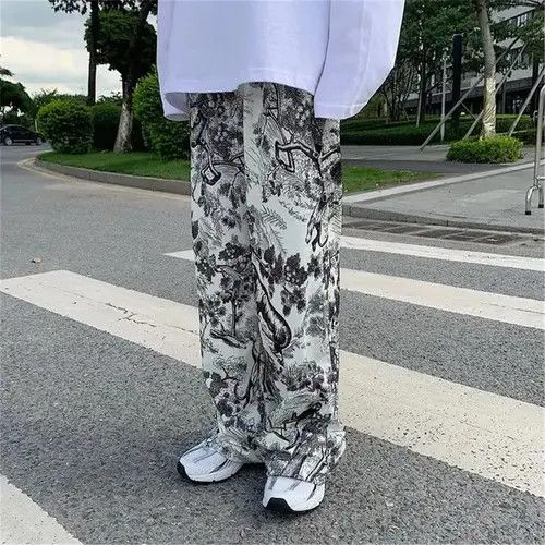Jean Graffiti Pants Harajuku Loose Size US 32 / EU 48 - 2 Thumbnail