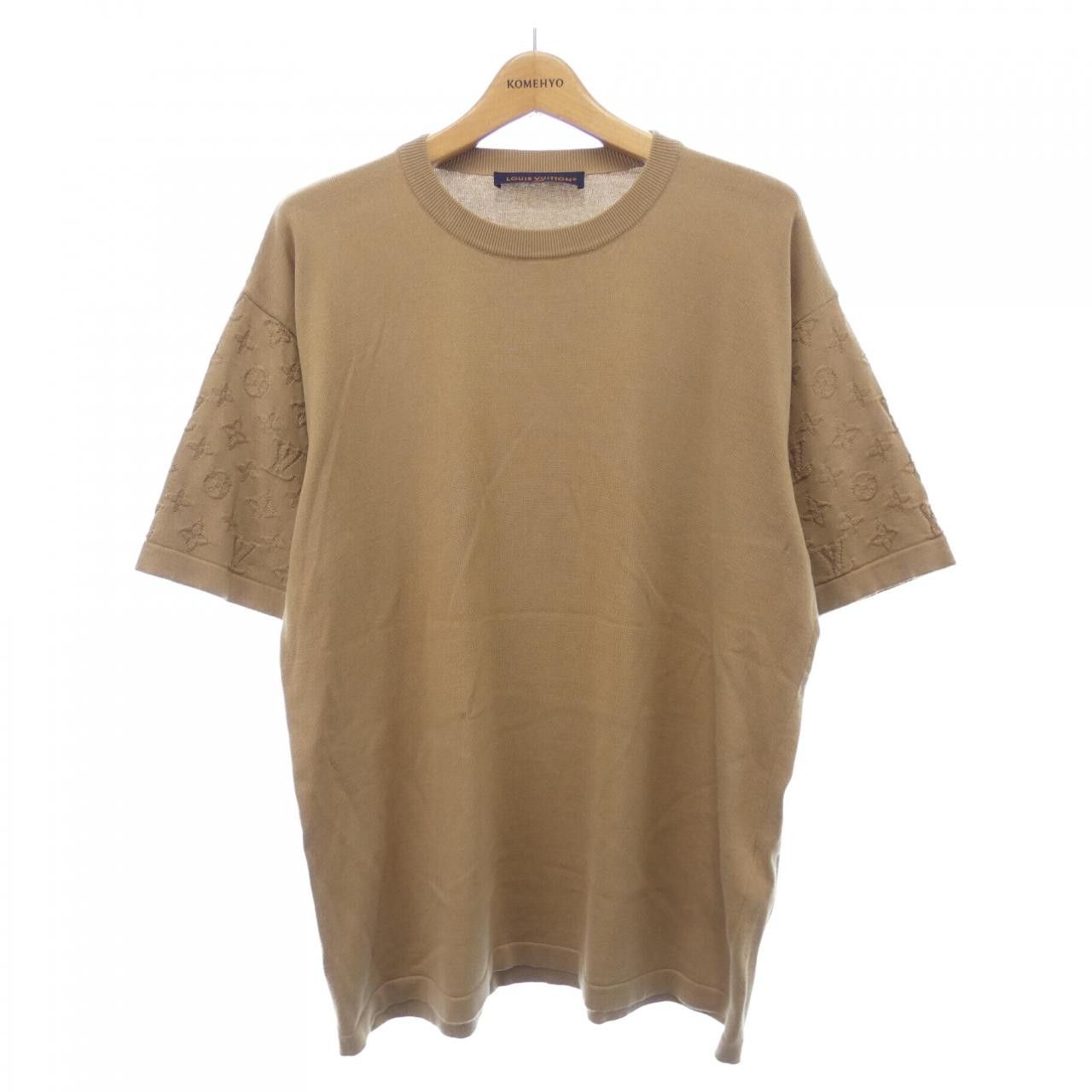 Louis Vuitton Louis Vuitton Louis Vuitton Short Sleeve Cotton Crewneck Knit Textile Tops HQN40WZ34 DUTY FREE for USA Size ONE SIZE - 1 Thumbnail
