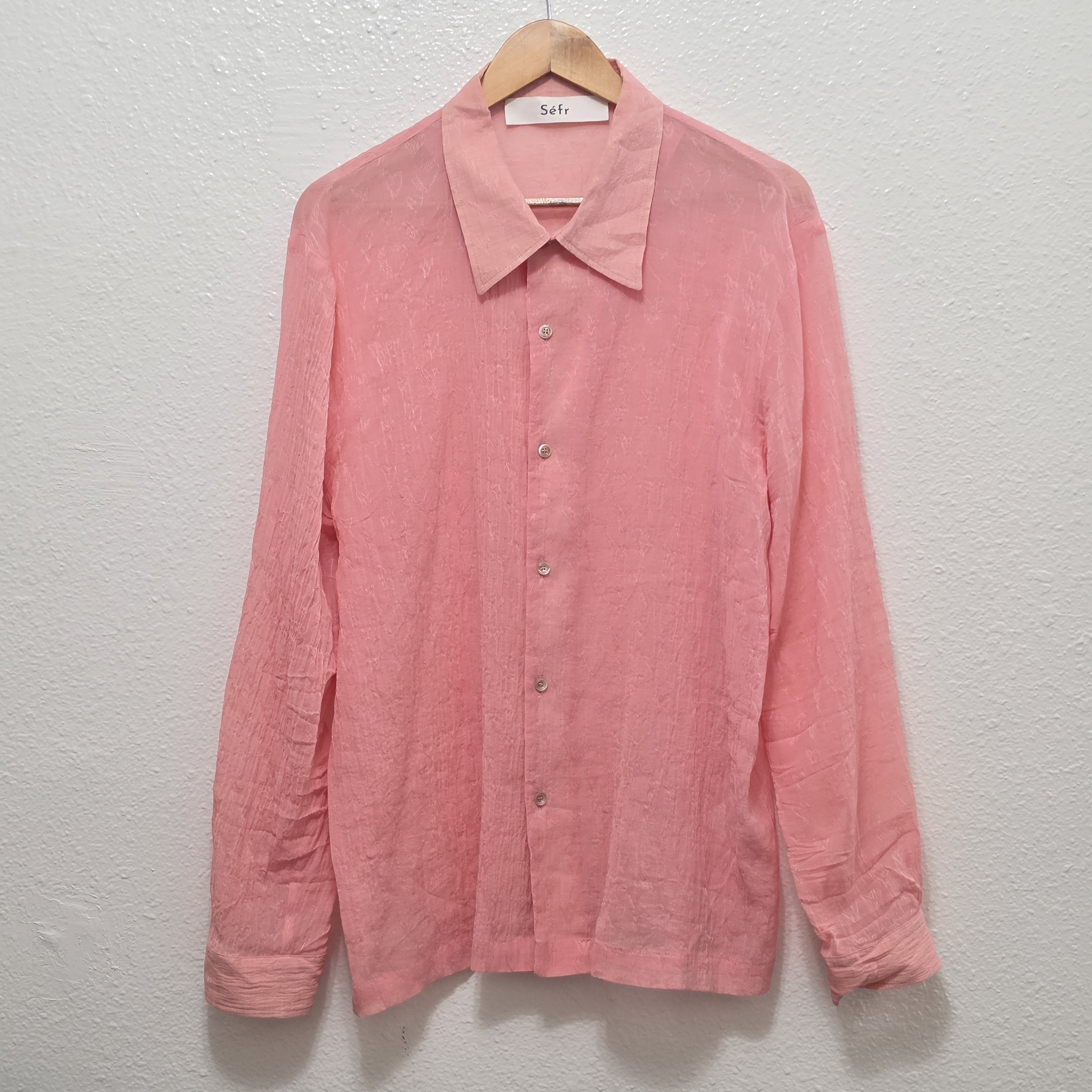 Sefr Jagou textured cotton-silk shirt Size US L / EU 52-54 / 3 - 2 Thumbnail