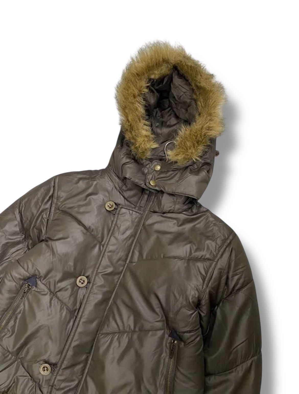 Semantic Design Puffer Fur Jacket