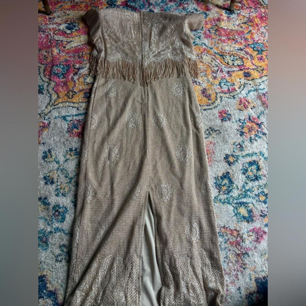 Designer Vintage gold dress by cartise Size M / US 6-8 / IT 42-44 - 2 Thumbnail