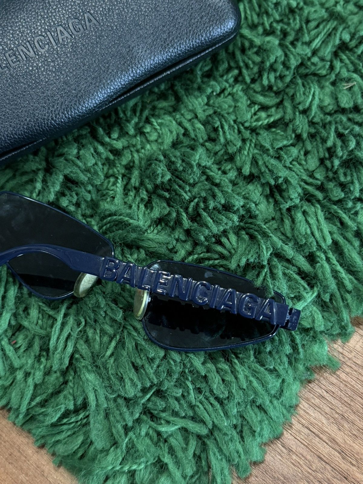 Balenciaga BALENCIAGA Logo Sunglasses - Navy - PreOwned - Size ONE SIZE - 4 Thumbnail