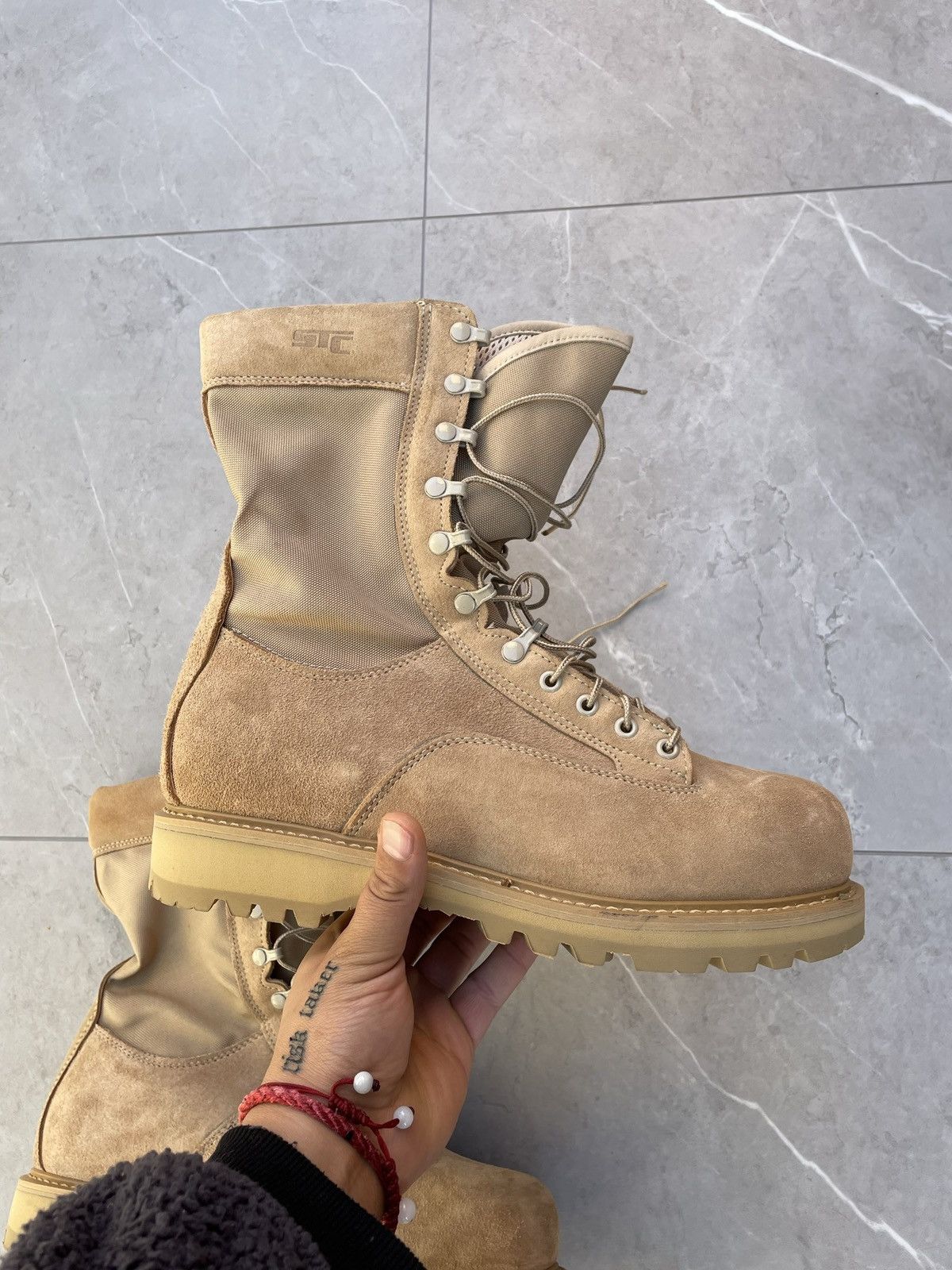 Vintage Vintage Military Tan Desert Combat Boots Size US 12 / EU 45 - 7 Thumbnail