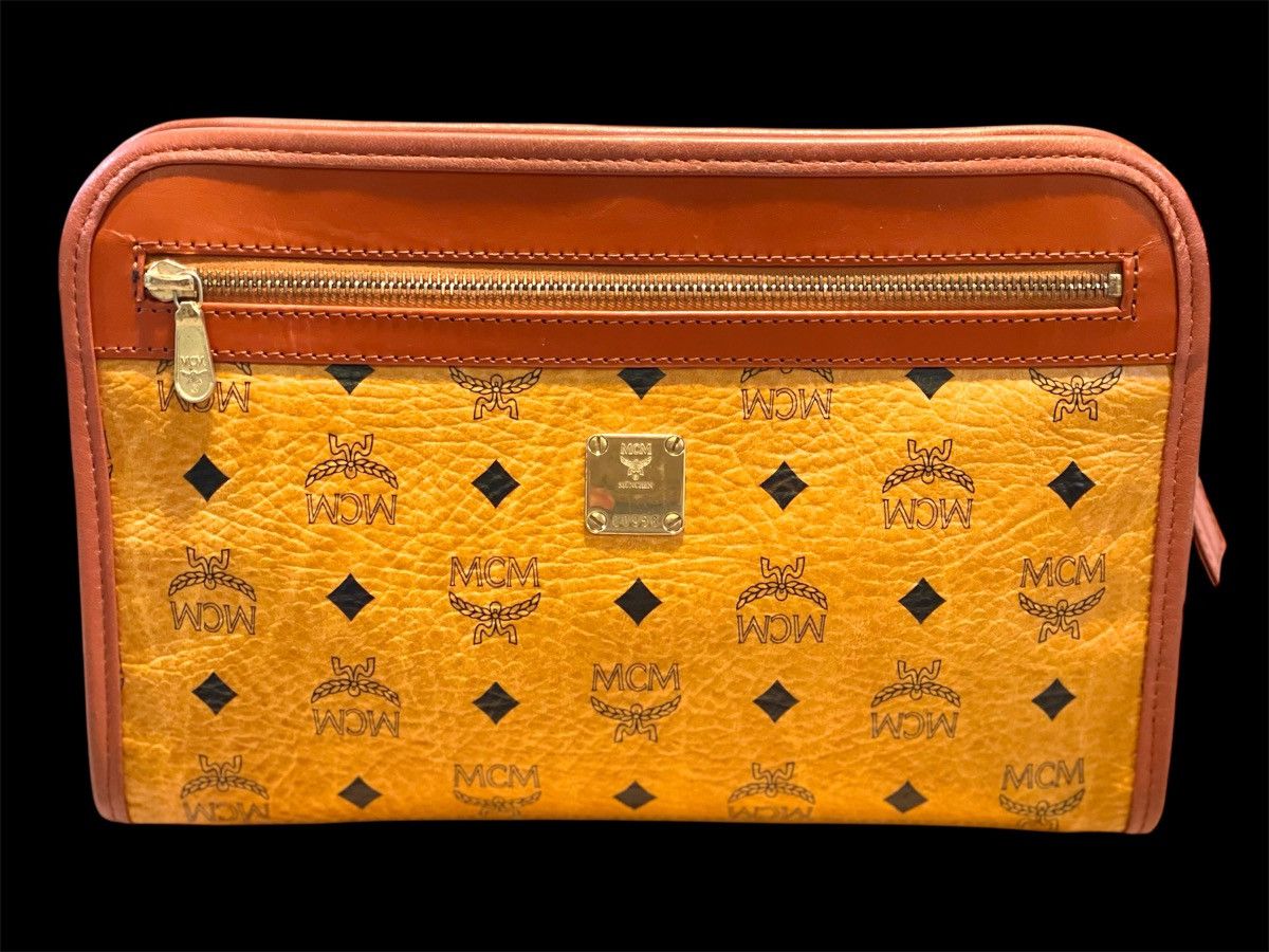 MCM MCM Monogram Visetos Leather Travel Pouch Bag Size ONE SIZE - 1 Thumbnail