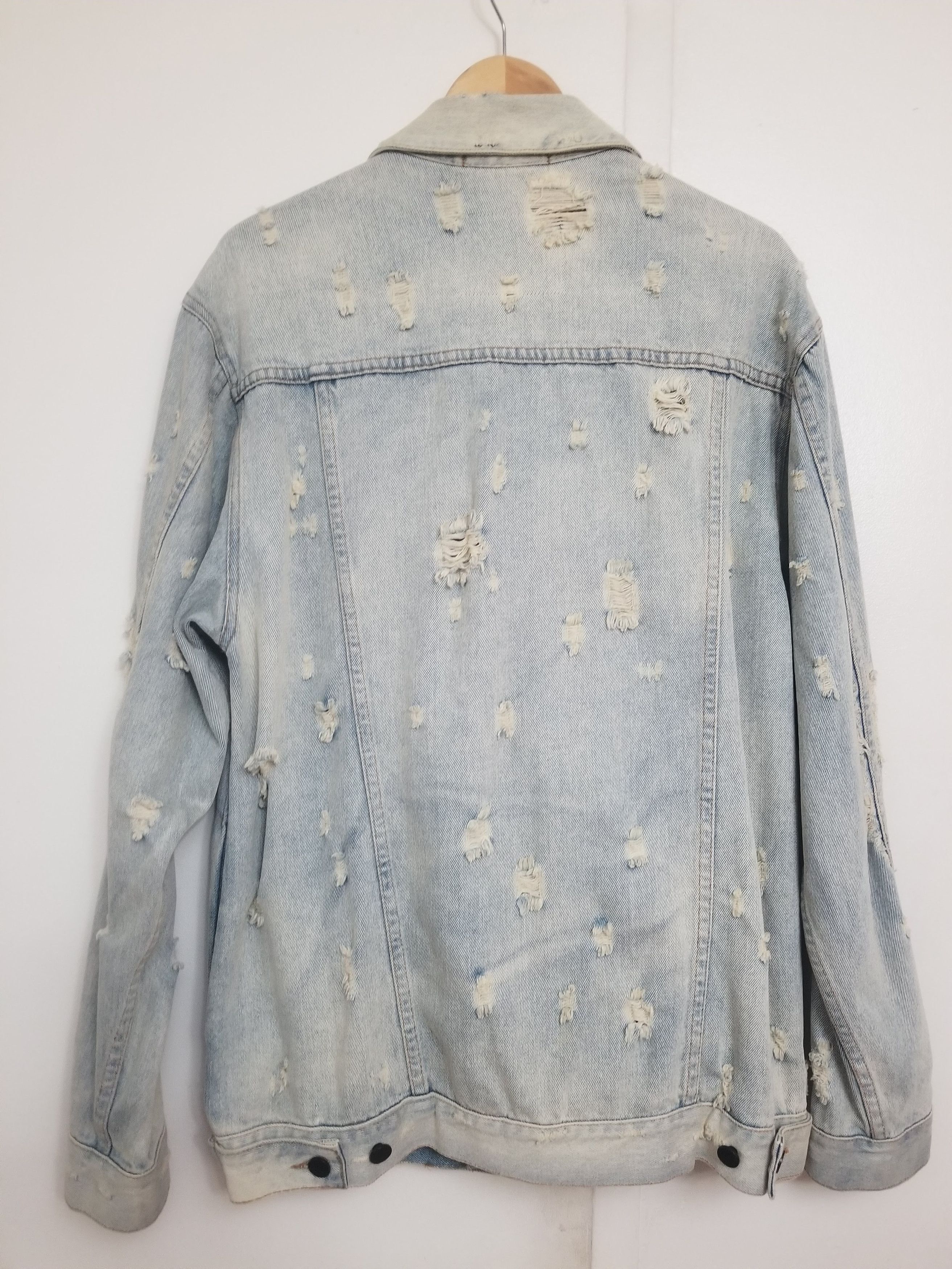 Alexander Wang Denim Alexander Wang Daze scratch oversized denim Jacket Size L / US 10 / IT 46 - 6 Thumbnail