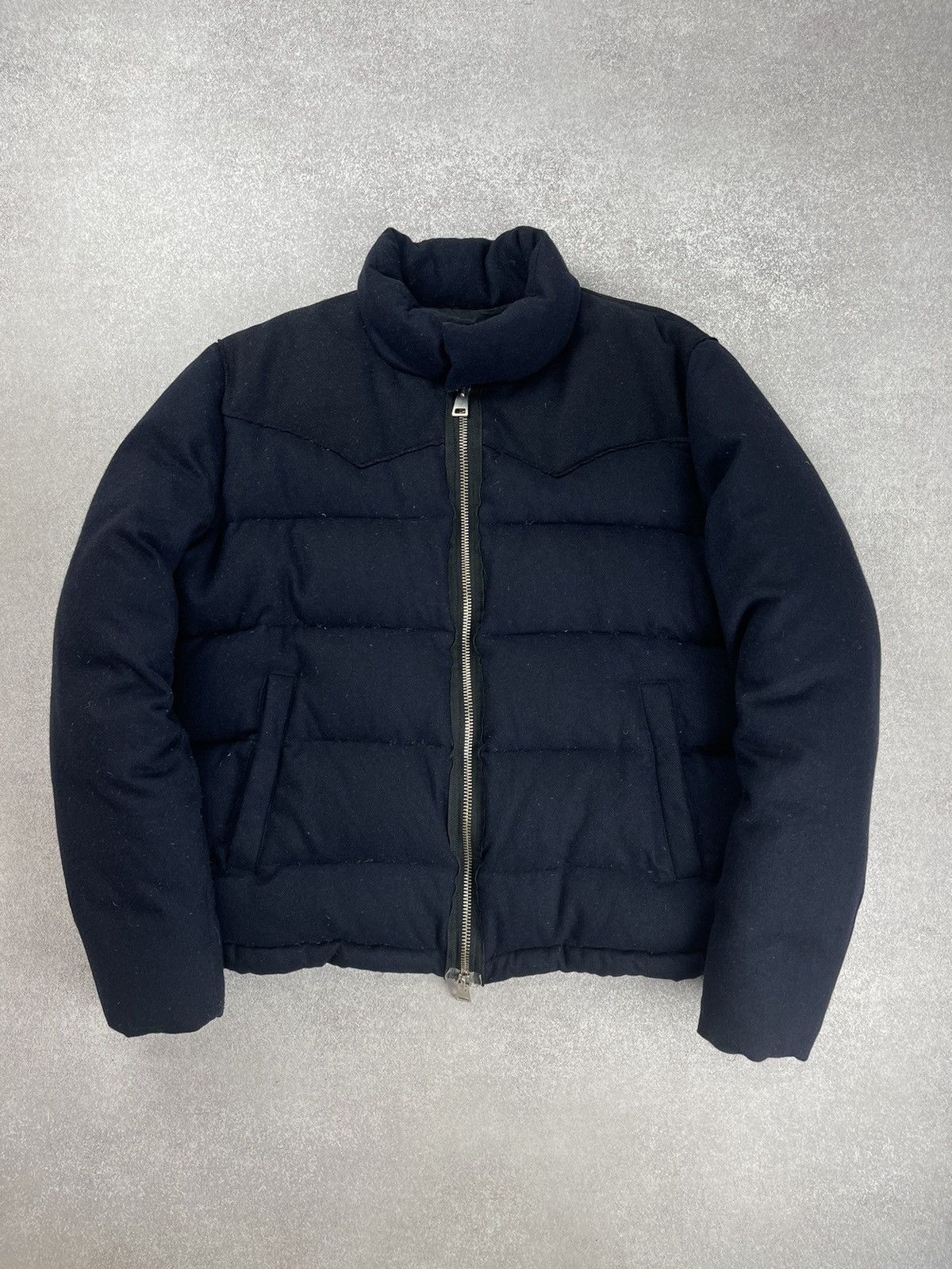 AMI AMI Alexandre Mattiussi Wool Down Jacket Navy Blue Size XL Size US XL / EU 56 / 4 - 2 Thumbnail