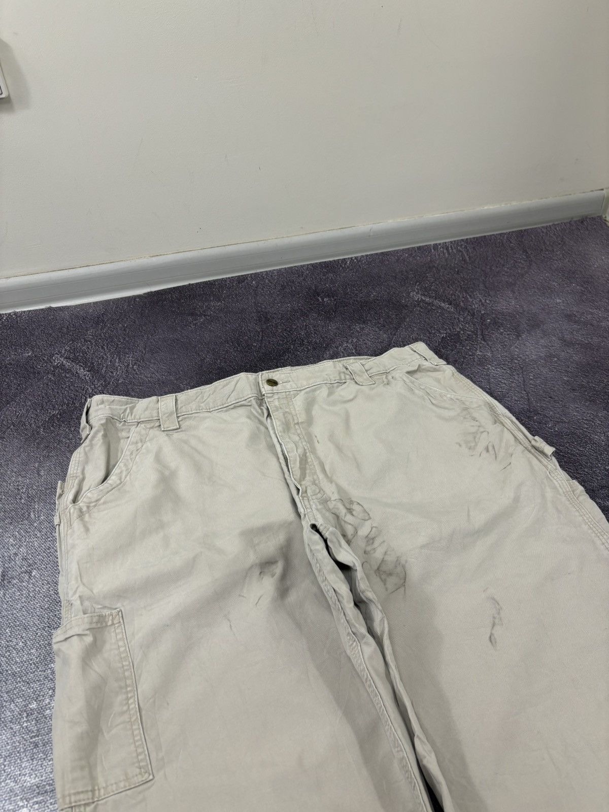 Carhartt Vintage Carhartt Original Dungaree Fit Beige Baggy Pants Size US 42 / EU 58 - 14 Thumbnail
