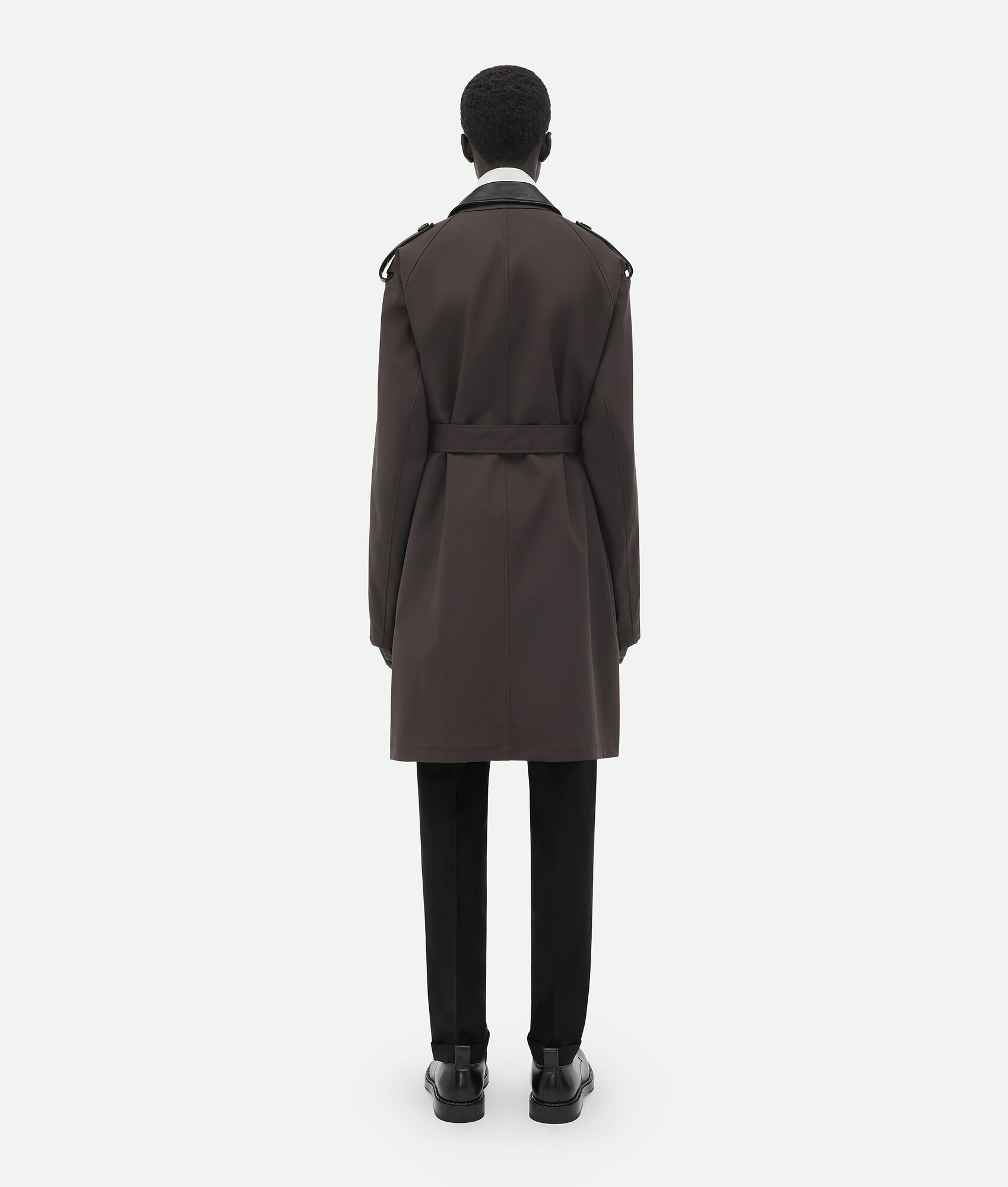 Bottega Veneta o1w1db10825 Leather And Cotton 2 In 1 Coat in Black Size US M / EU 48-50 / 2 - 3 Thumbnail