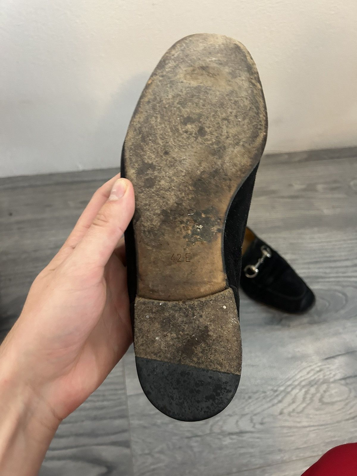 Gucci Gucci Black Suede Horsebit Loafers Size 42E Size US 9 / EU 42 - 7 Thumbnail