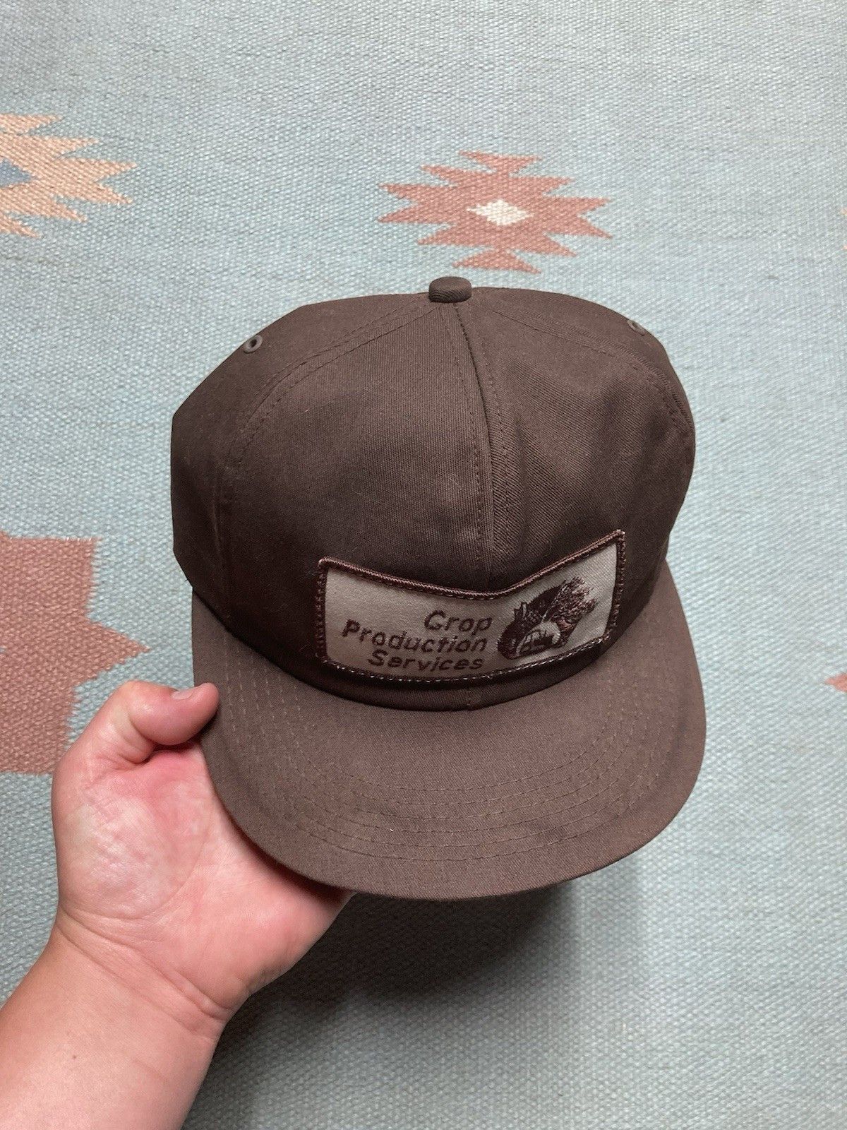 Vintage k products snapback hat crop production patch farm feed USA Size ONE SIZE - 3 Thumbnail