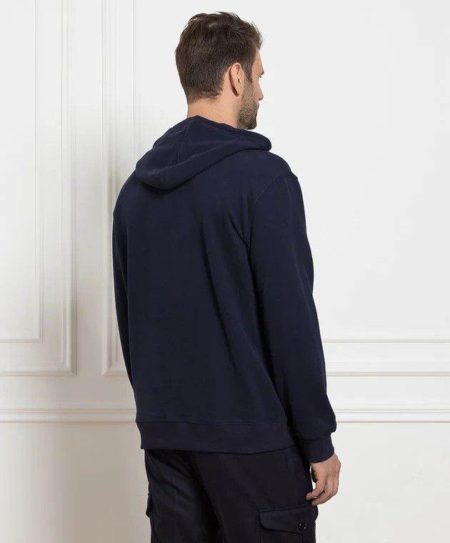 Brunello Cucinelli o1y0526 Hoodie in Midnight Blue Size US S / EU 44-46 / 1 - 3 Thumbnail