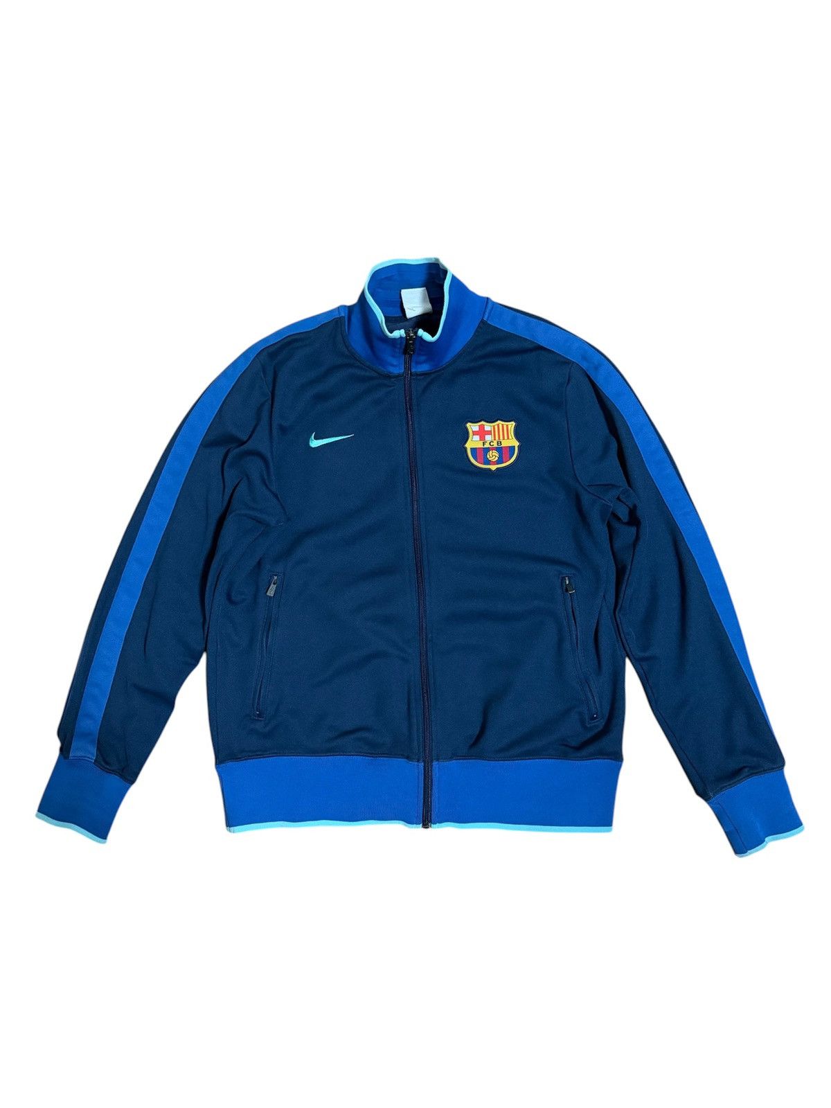 Nike 🔥Nike Barcelona 2010-2011 Zip Track Top Jacket 382370-451 Size US M / EU 48-50 / 2 - 1 Thumbnail