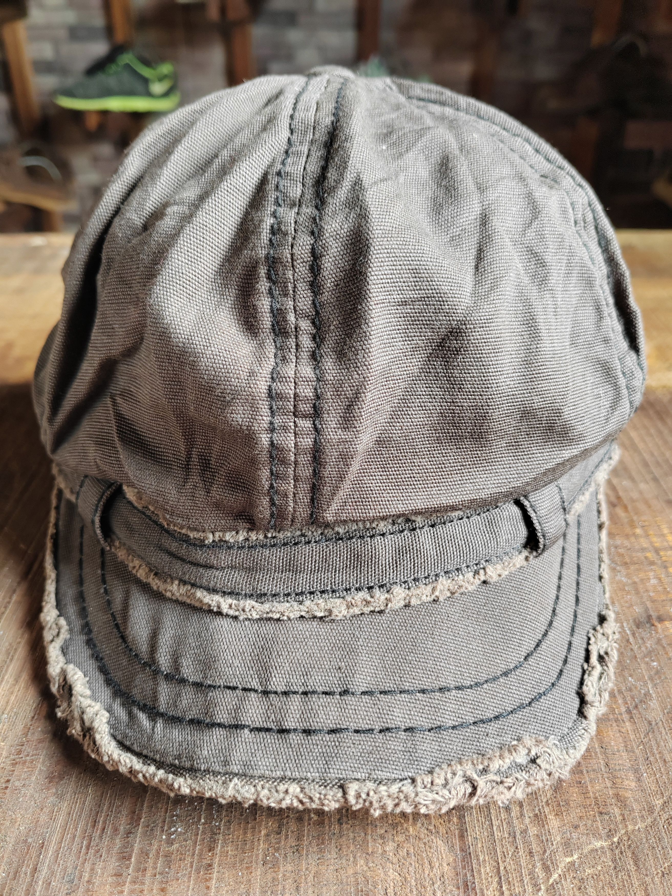 Japanese Brand Vintage Japanese Distressed Style Cap Hat Size ONE SIZE - 3 Thumbnail