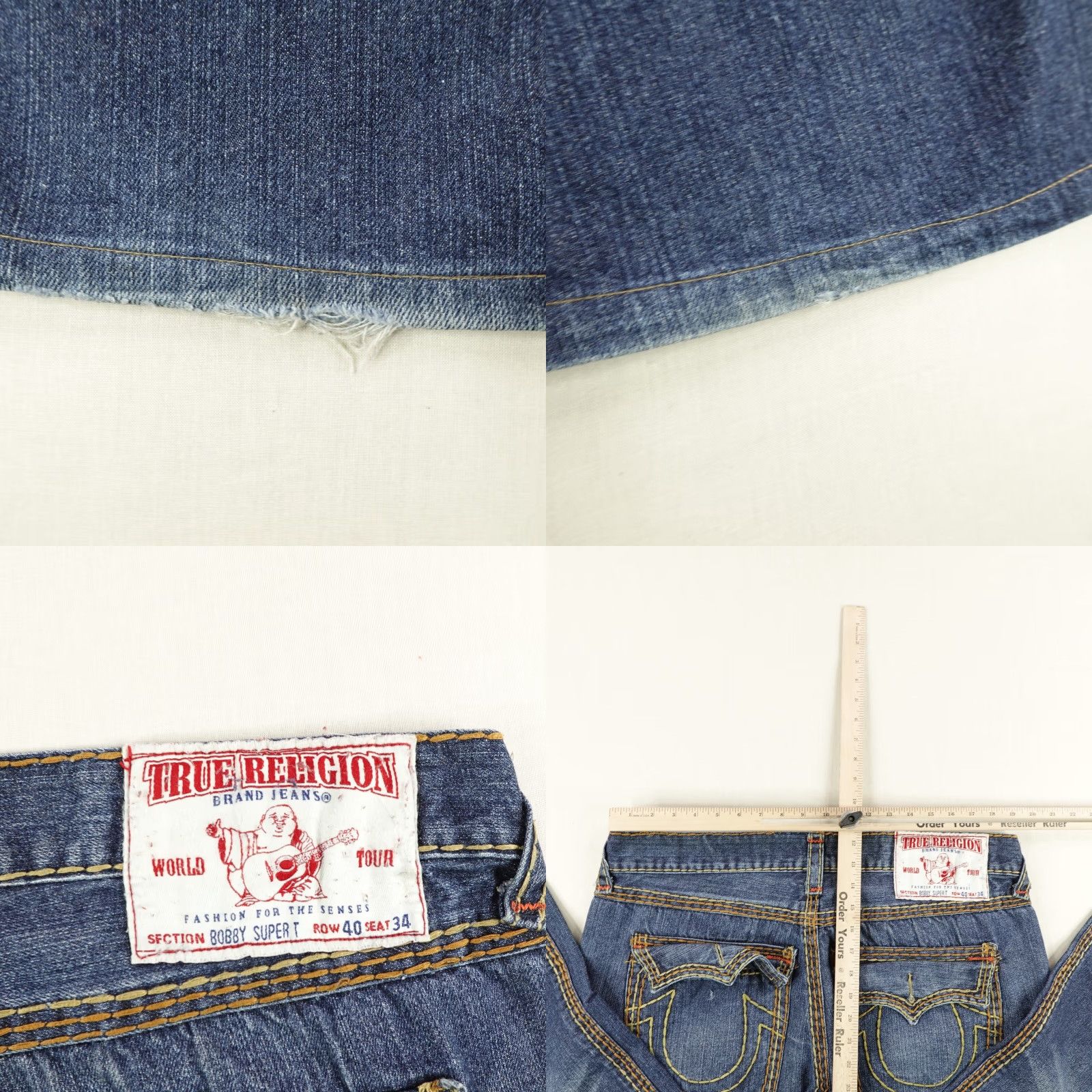 True Religion VINTAGE True Religion Jeans Men 38 Waist 30 Inseam Dark Blue Denim Bootcut Regular Fit Y2K Size US 38 / EU 54 - 8 Thumbnail