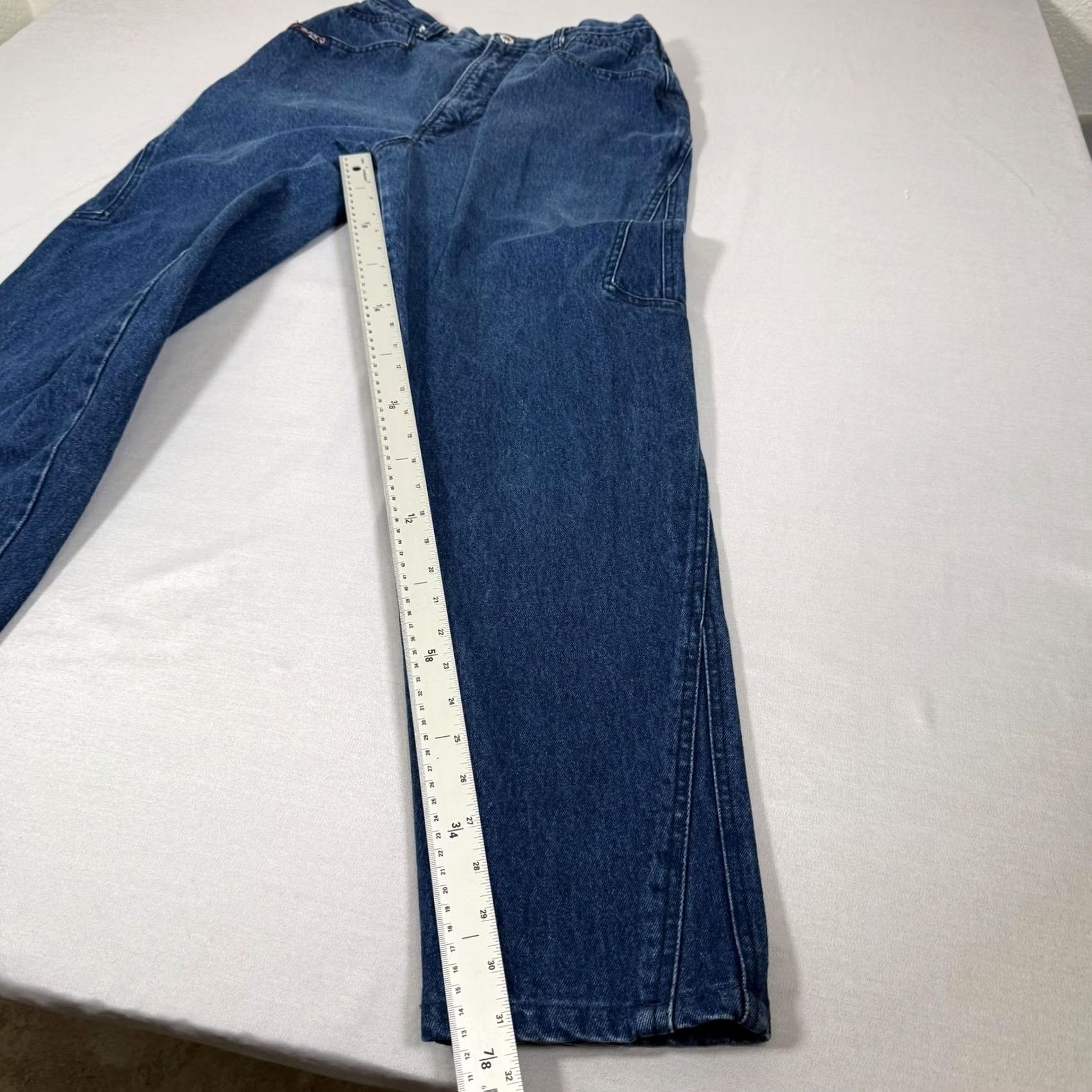 Denime VINTAGE Blaze Jeans Womens Jeans 90s Blue High Rise Slim Fit Denim Pants Western 90s Girls Womens Size 34" / US 12 / IT 48 - 4 Thumbnail