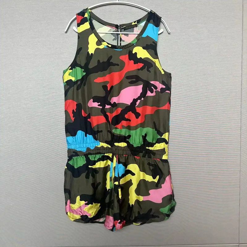 Valentino Valentino Colorful Camo Silk Summer Dress 0089 Size M / US 6-8 / IT 42-44 - 1 Thumbnail