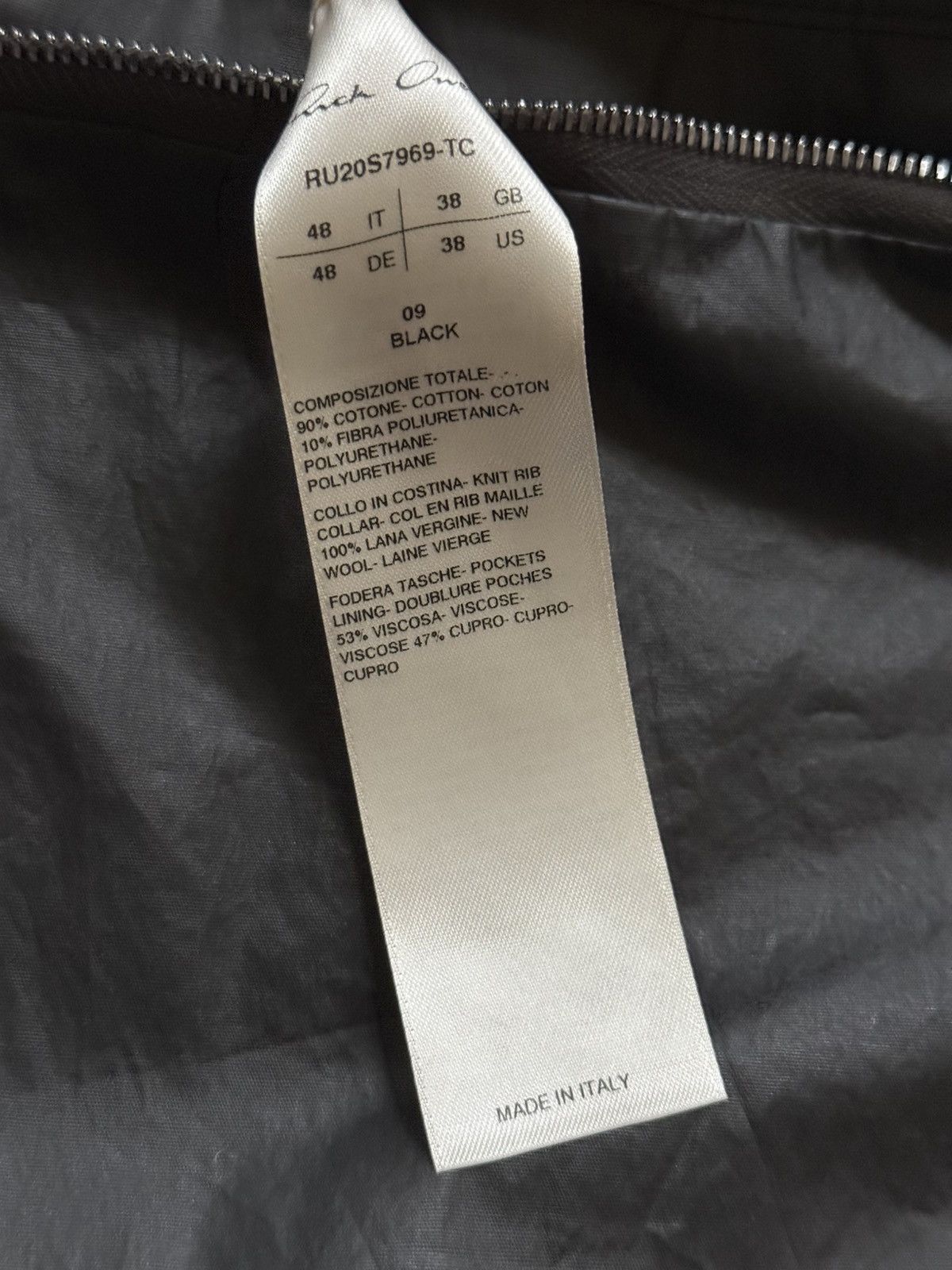 Rick Owens SS20 Tectual Bomber jacket Size US M / EU 48-50 / 2 - 6 Thumbnail